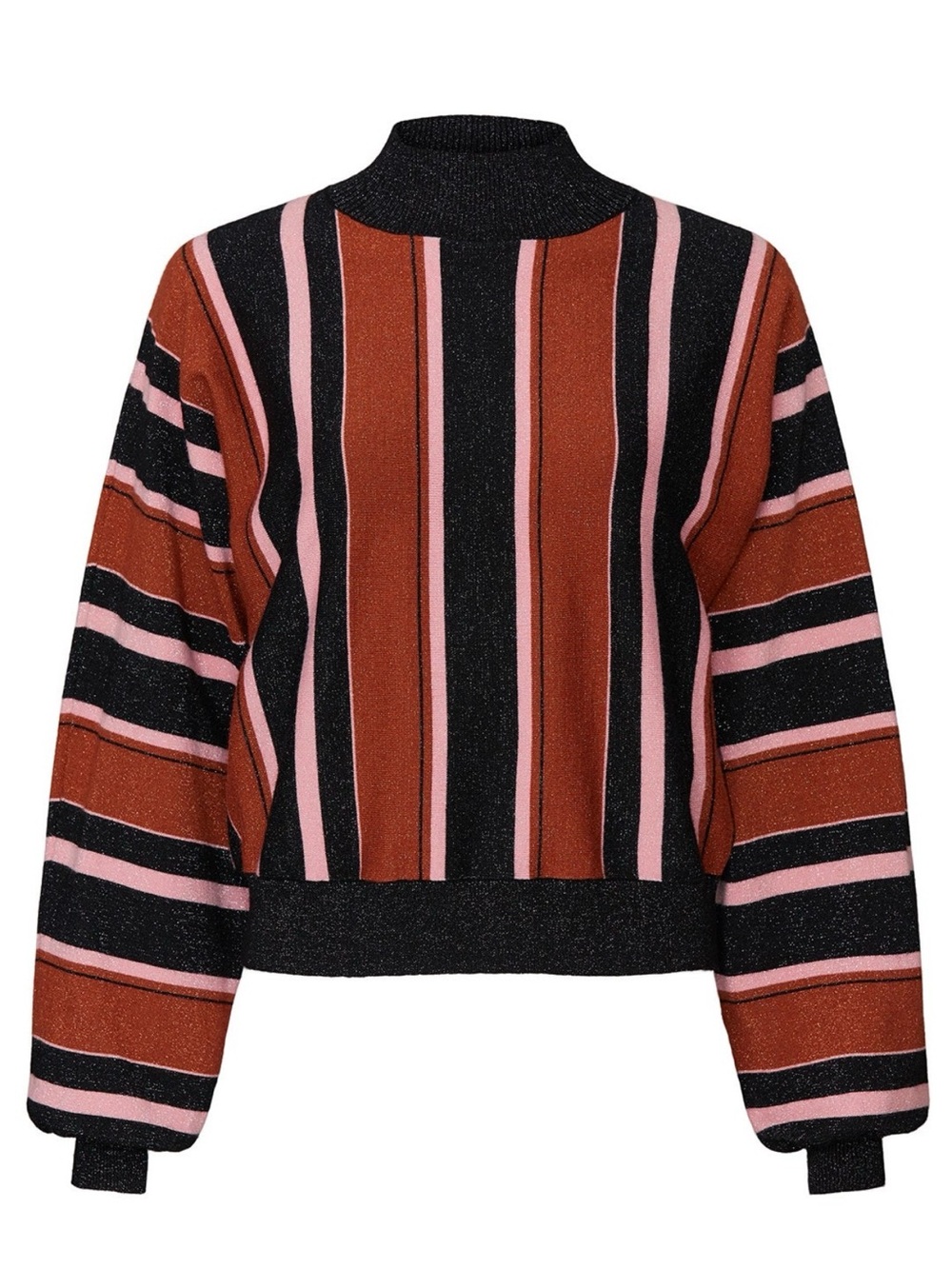 MINKPINK A Touch of Magic Metallic Striped Sweater XL